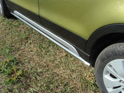 Пороги труба 42 мм ТСС для Suzuki SX4 New 2013-2021