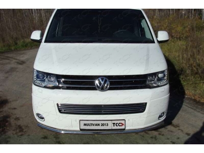 Накладка решётки радиатора 12 мм ТСС для Volkswagen Multivan/Caravelle 2009-2015